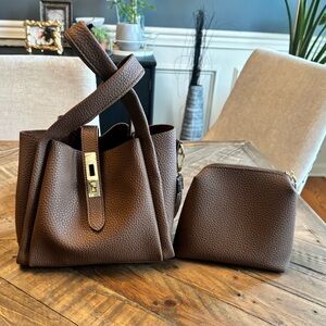 Brown Handbag Set